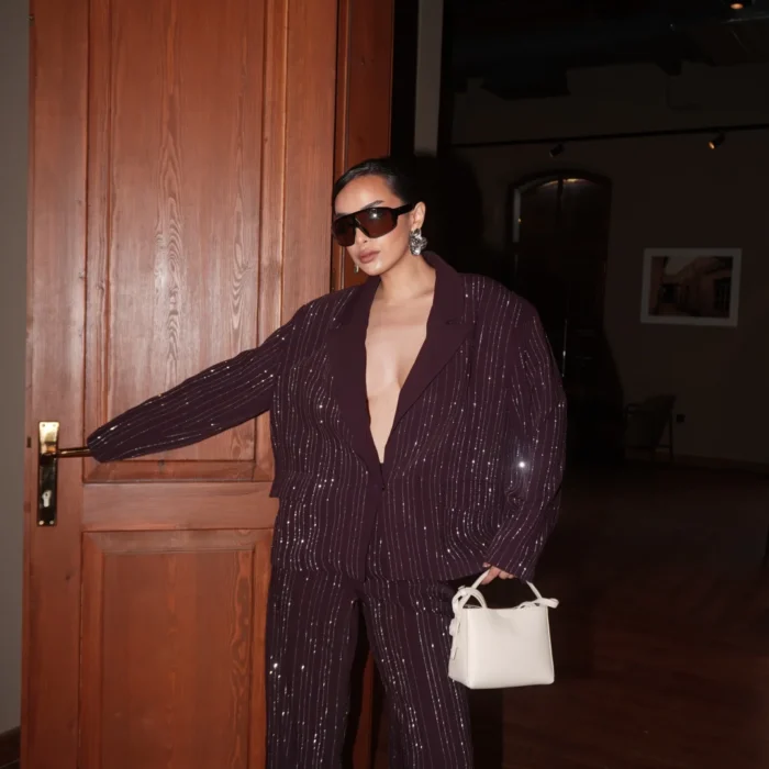 Kadın Bordo Taş Detay Ceket 1026-0036