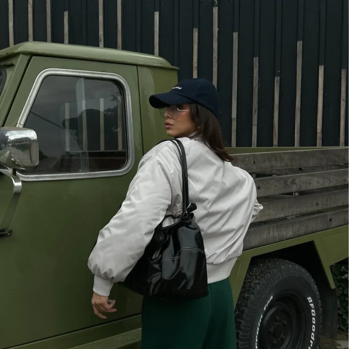 Kadın Gri İçi Kapitone Fermuarlı Mont 1007-202456