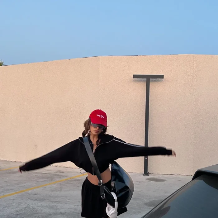 Kadın Siyah Fermuarlı Crop Etek Takım 1006-5123